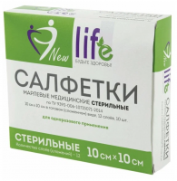 САЛФЕТКИ МАРЛЕВЫЕ МЕДИЦИНСКИЕ СТЕРИЛЬНЫЕ 12 СЛОЖЕНИЙ 10Х10СМ N10 БЛИСТЕР /НЬЮФАРМ